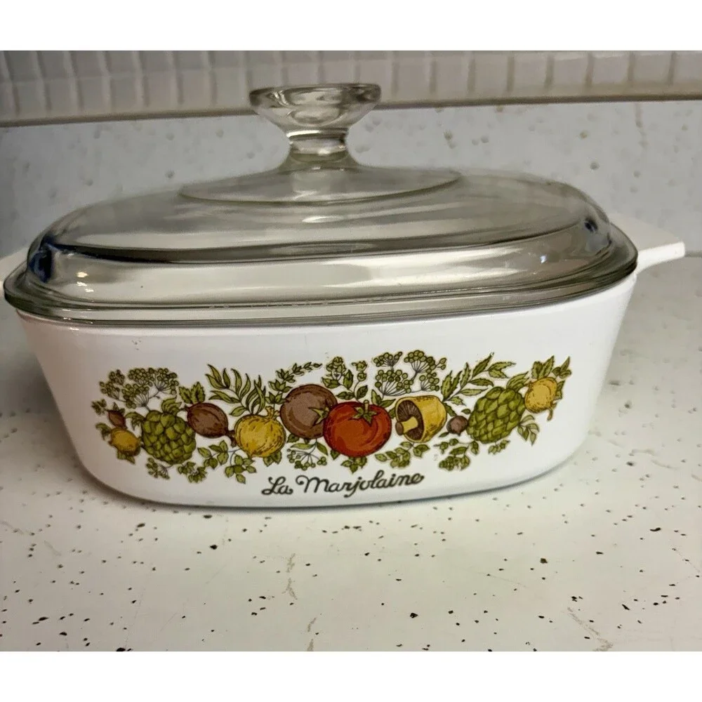 Vintage Corning Ware La Marjolaine Spice of Life AB 2 Qt Casserole Dish + Lid